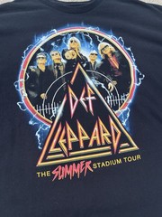 Def Leppard 2024 Summer Stadium Tour Black Rock Band T-Shirt Size X-Large