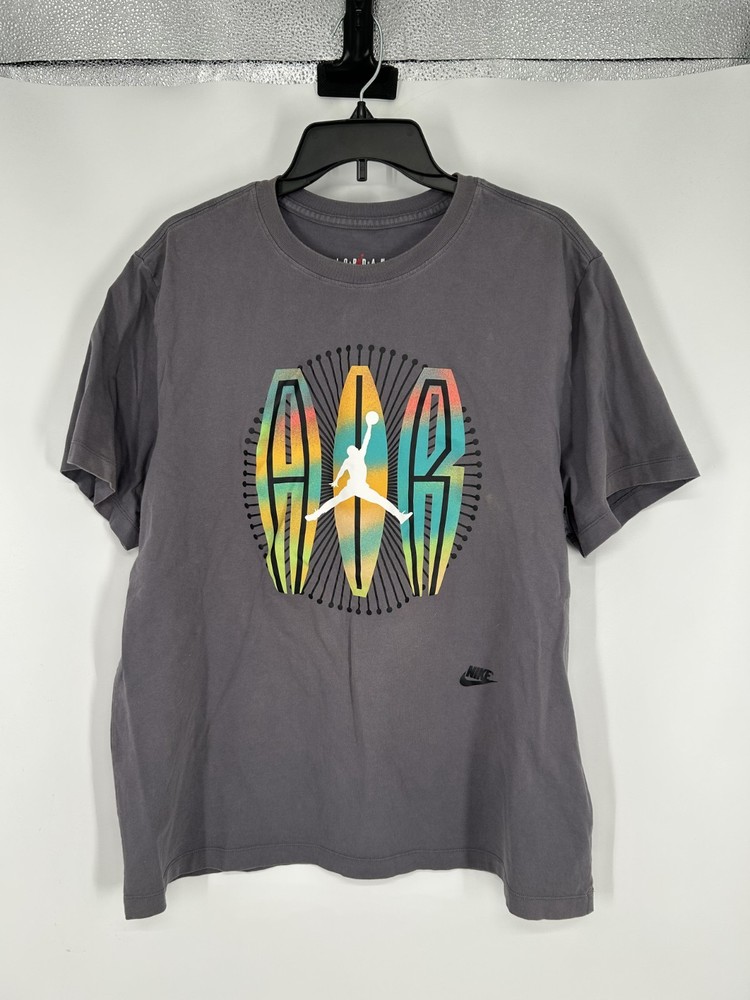Nike Air Jordan Flight MVP T-Shirt Mens XL Gray Short Sleeve Jumpman Air Graphic