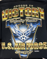7.62 Design Air Force T‑Shirt XXL Black Made in USA Military Graphic Tee
