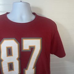 Rob Gronkowski #87 Tampa Bay Shirt Men Large Red Double Sided RN#90836 Bucs
