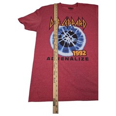 Def Leppard Adrenalize 1992 Tour Shirt L Rock Band Tee Red Music