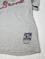 ATLANTA BRAVES MLB T-SHIRT MENS XL Majestic authentic Gray