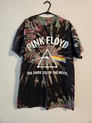 Pink Floyd Adult Black Purple Tie Dye Dark Side of the Moon Tee size medium