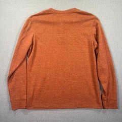 01.ALGO Performance Henley Shirt Mens XL Orange Waffle Knit UPF 50+ Quick Dry