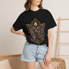 Gothic Paisley Moth Reliquary T-Shirt Graphic