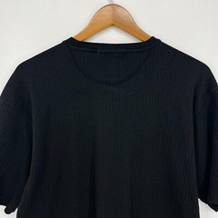Mossimo Knit T-Shirt Men’s Size M Black Ribbed Crew Neck Vintage Logo Y2K
