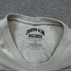 Death Row Records Men’s Shirt Size L Beige Short Sleeve Crew Neck Casual Rap Tee