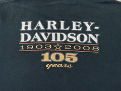 Harley Davidson Shirt Men’s Large Black Tee 105 Years 2008 Made in USA