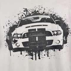 Ford Mustang Shelby GT Double Sided Graphic Car T-Shirt Indie Streetwear Large