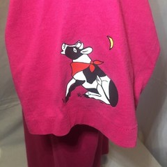Vintage Shirt XL Fruit Loom Best Single Stitch Colorado Pink Cow Graphic 90s