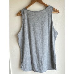 Mens Gray Muscle Tank Top Size Medium Lightweight Scoop Neck Gym Shirt Beach