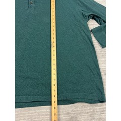 Foundry Henley Mens 4XL Green Long Sleeve Shirt Big and Tall Heathered Cotton
