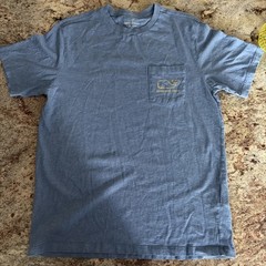 Vineyard Vines Light Blue SS Pocket Crew Tee T-Shirt “VINTAGE WHALE EDITION”