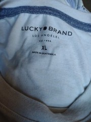 Lucky Brand NWT Men’s Sz XL Tee Shirt Lunar Rock Gray Henley Athletic Casual