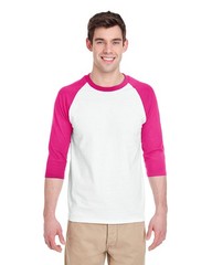 Gildan G570 Adult 100% USA Heavy Cotton Three-Quarter Raglan Sleeve T-Shirt