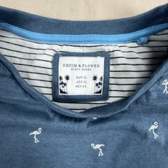 Denim & Flower Ricky Singh T-Shirt Men’s XL Flamingo Theme Soft Fabric t-shirt