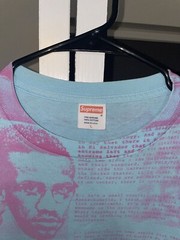 Supreme Phase 2 Malcolm X T-Shirt 2007 Large Teal Blue Box Logo Tee