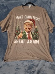 Make Christmas Great Again Gray Tshirt Size XL