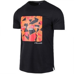 2025 Geometric Pattern Tee Yubikwete – Unisex Crew Neck Solid Color Cotton