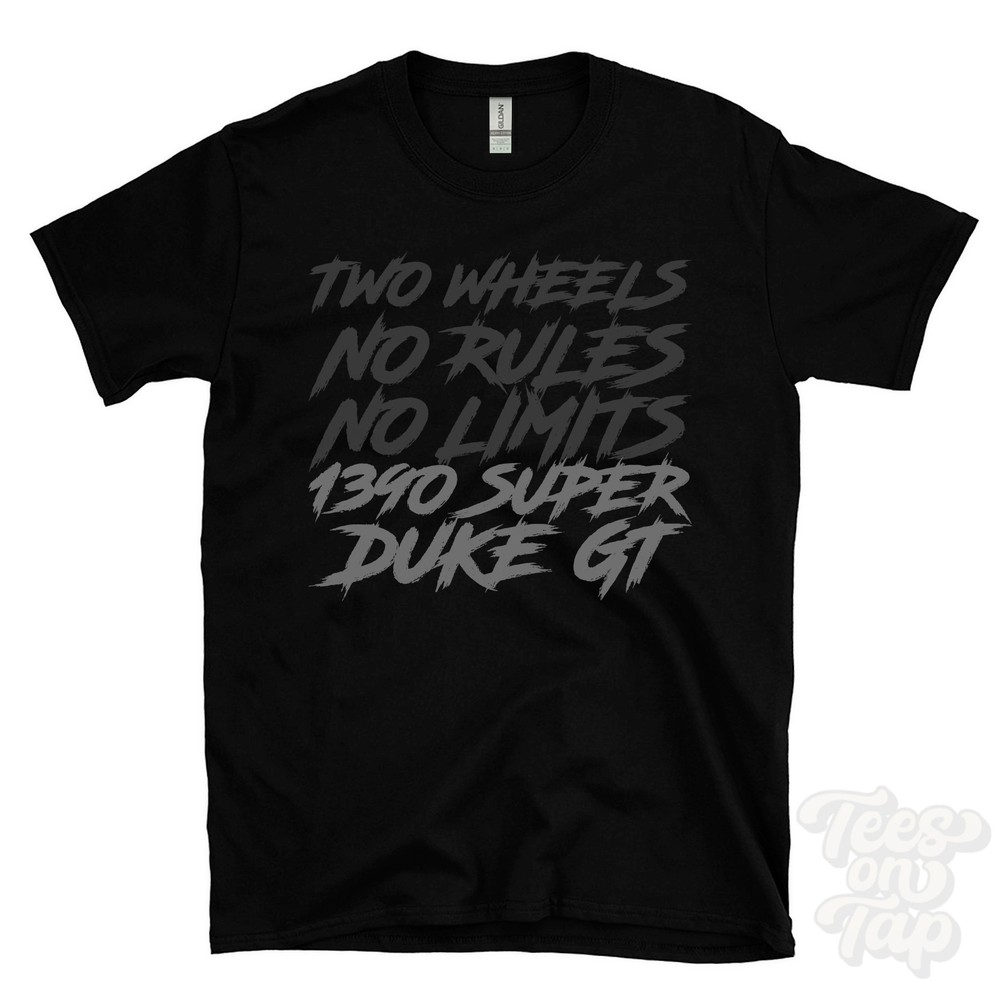 1390 SUPER DUKE GT T-SHIRT – TWO WHEELS NO RULES NO LIMITS motorcycle biker