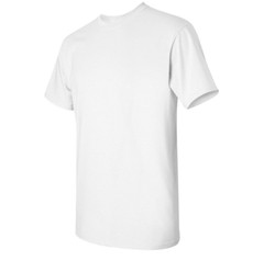 Gildan G800 Adult 5.5 oz 50-50 White T-Shirt Size Medium – 5 count