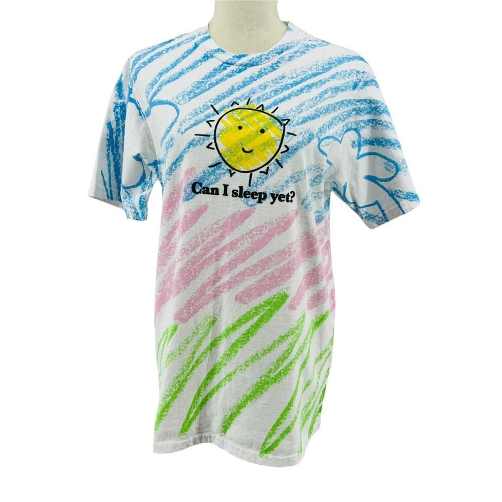 Hila Klein’s Can I sleep yet Teddy Fresh T-Shirt Size Small Art