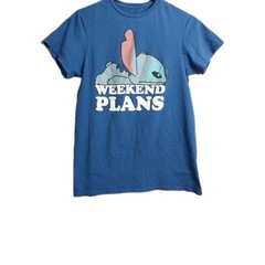 Disney’s Lilo & Stitch Men’s Size Small “Weekend Plans” Blue Graphic Tee