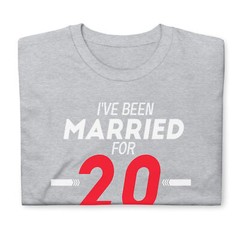 20 Years Wedding Funny Couple Anniversary Husband Wife 20 Years Married T-Shirt