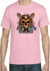 Adult DryBlend® T-Shirt – ( EAGLE SKULL RIDES – BIKER / CHOPPER)