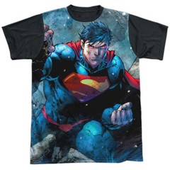 Superman Rumble Adult Halloween Costume T Shirt (Black Back), S-3XL