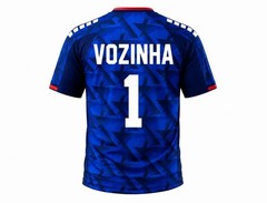 Cape Verde Vozinha #1 Blue Soccer Jersey _ Football Fan Shirt Personalized Name