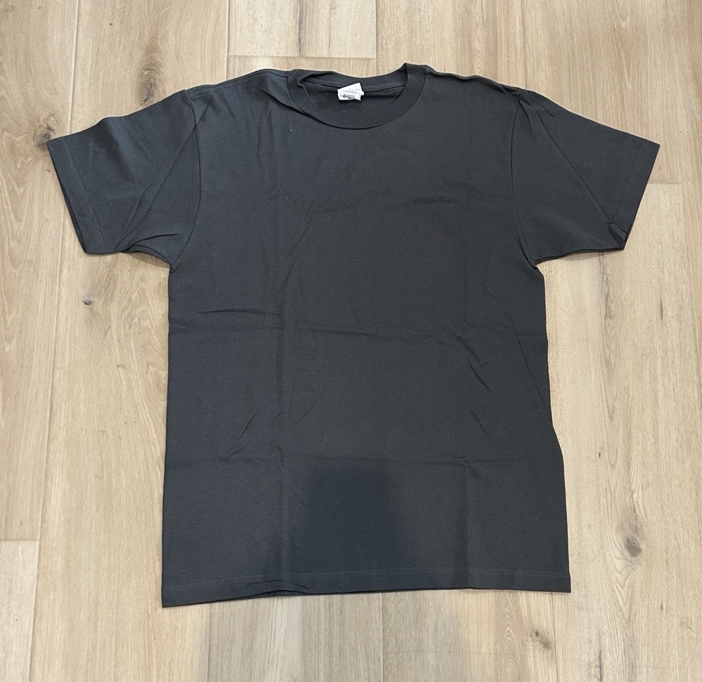 Shaka Active Men’s Short Sleeve Dark Gray Solid 100% Cotton TShirt Size Large