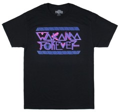 Black Panther Wakanda Forever Men’s Neon Logo T-Shirt