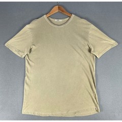 Buck Mason Shirt Mens Medium Beige Vintage Wash Curved Hem Minimalist Basic