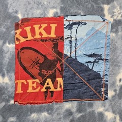 Vtg No Boundaries Shirt Mens Large Blue T-Shirt Tie Dye Distressed Made In USA
