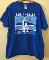 Los Angeles LA Dodgers MLB National League Men’s Blue T-shirt Size L