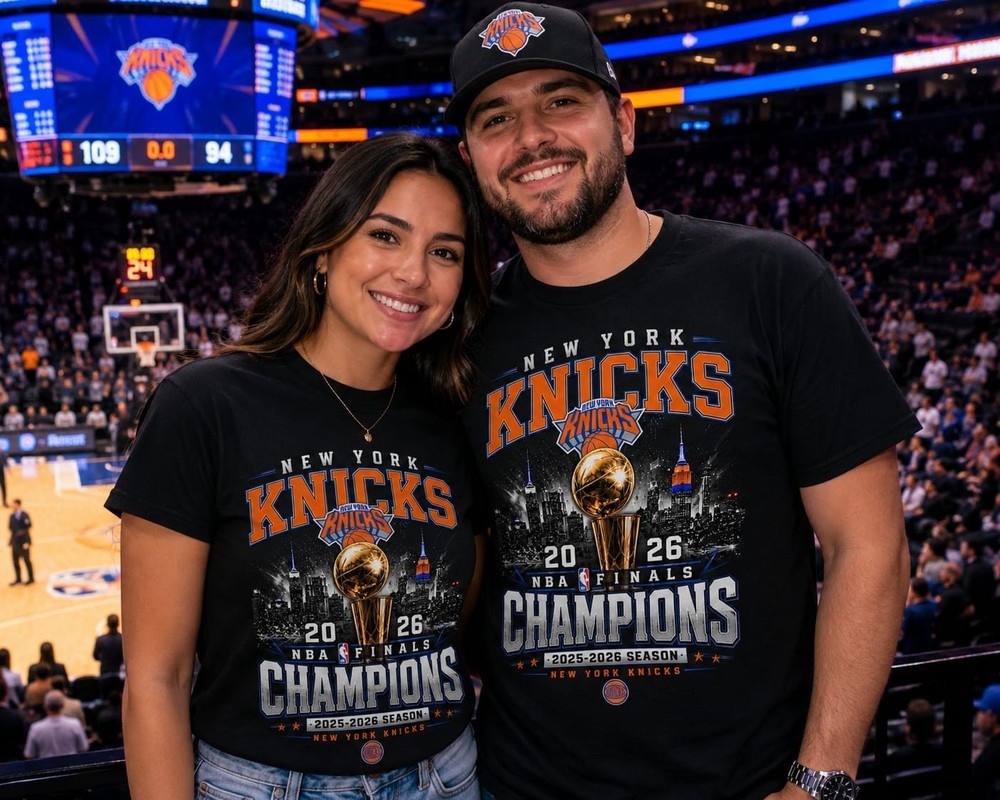 Knicks Champions 2026 Shirt Blue Orange Victory Graphic