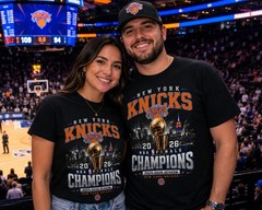 Knicks Champions 2026 Shirt Blue Orange Victory Graphic