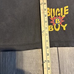 Vintage Bugle Boy Shirt Medium Single Stitch Sun Faded Gradient Neon Rainbow 90s