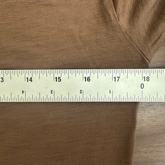 Son Of A Tailor T-Shirt Brown Merino Wool Short Sleeve Crew Neck Casual Mens M