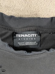 Tenaciti Studios T-Shirt Mens Large Black Ghost Graphic Distressed Streetwear