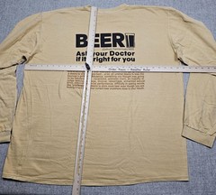 Crazy Shirts Hawaii Shirt Mens 2XL Beer RX Long Sleeve Tan Funny Beer Dyed