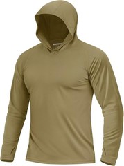 Men’s UPF 50+ Sun Protection Hoodie Lightweight Long Sleeve Fishing Hiking Shirt