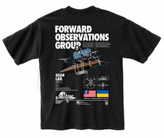 XL – FORWARD OBSERVATIONS GROUP FOG x GEAR LAB T-SHIRT LARGE BE SEEING YOU DRONE