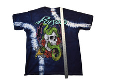 Poison Mens Posion Rock Metal Band Snake Skull Rose Graphic Shirt NWT L
