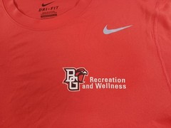 Nike Dri Fit Medium Mens Short Sleeve T-Shirt BG Recreation & Wellness Orange