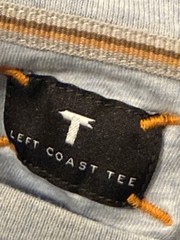 Left Coast Tee Men’s XXL Grey Cotton Short Sleeve Crew Neck