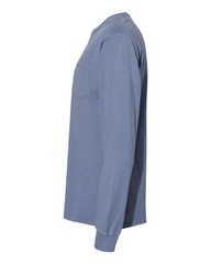 ComfortWash by Hanes Garment-Dyed Long Sleeve T-Shirt Pocket GDH250 Saltwater XL
