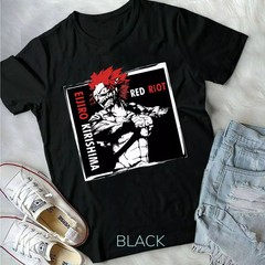 Eijiro Kirishima Eijiro My Hero ,Red Riot, Boku No Hero,BNHA New T-Shirt Black