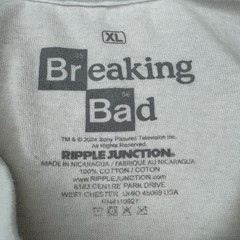 Breaking Bad T Shirt Mens Size XL Walter White Heisenberg White TV Show Promo